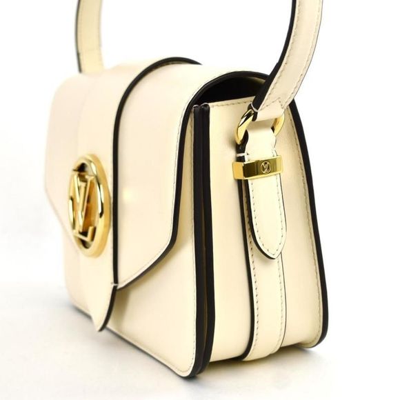 Louis Vuitton Point Neuf Shoulder Bag Smooth Leather Claim White Beige - Picture 4 of 16